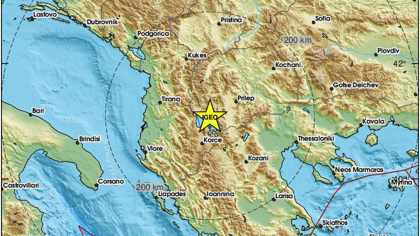 Попладнево регистриран земјотрес од 2,3 степени на 14 километри од Охрид