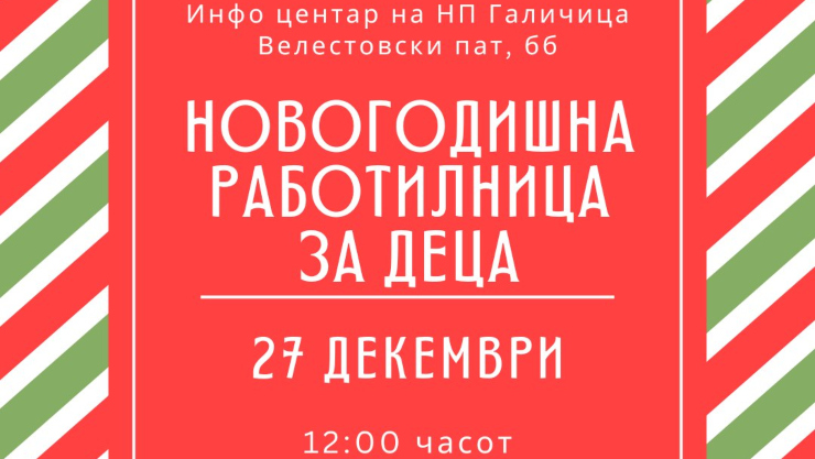 Новогодишна работилница за деца на НП „Галичица“