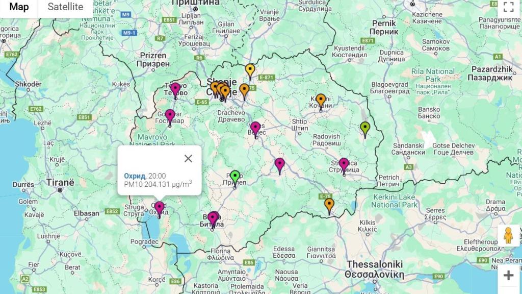 Охрид меѓу најзагадените градови во државата, вечерва измерени 204.131 mg/m3 PM10 честички